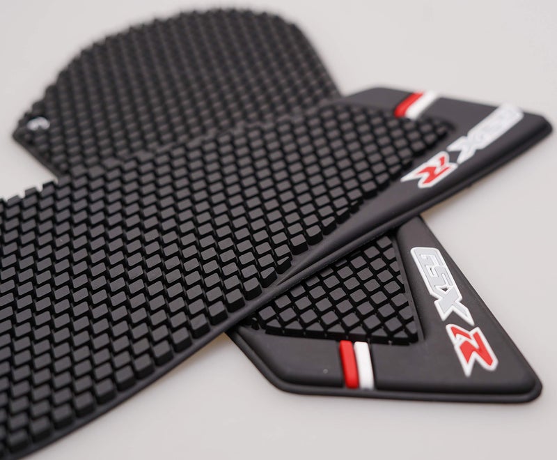 REVSOSTAR Motorcycle Tank Side Traction Pad, Anti Slip sticker ,Gas Tank Pad, Traction Side, Fuel Knee Grip Decal for GSXR 600 750 2011-2015 (black) with Random Sticker - Image 2